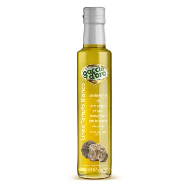 Goccia d'oro - dresszing olaj, extra szűz olíva olajból, fehér szarvasgombával ízesítve 250ml